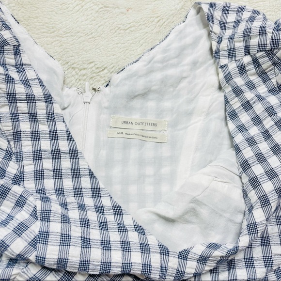 Urban Outfitters Puff Sleeve Plaid Gingham Dress - Picture 5 of 6
